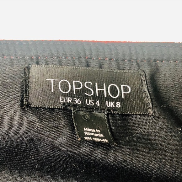 Topshop Maroon Suedette Military Style Romper - Picture 6 of 7